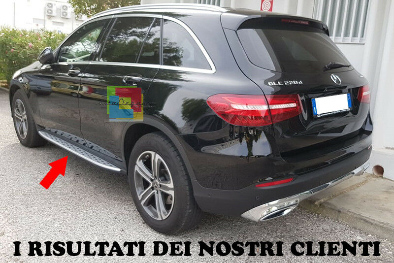 PEDANE LATERALI MERCEDES GLC X253 2015 SOTTOPORTA IN ALLUMINIO / ABS