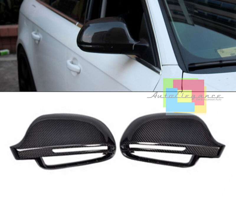 COPERTURE CARBONIO SPECCHI AUDI A4 B8 CALOTTE ADATTE PER FRECCIA A LED AUTOELEGANCERICAMBI