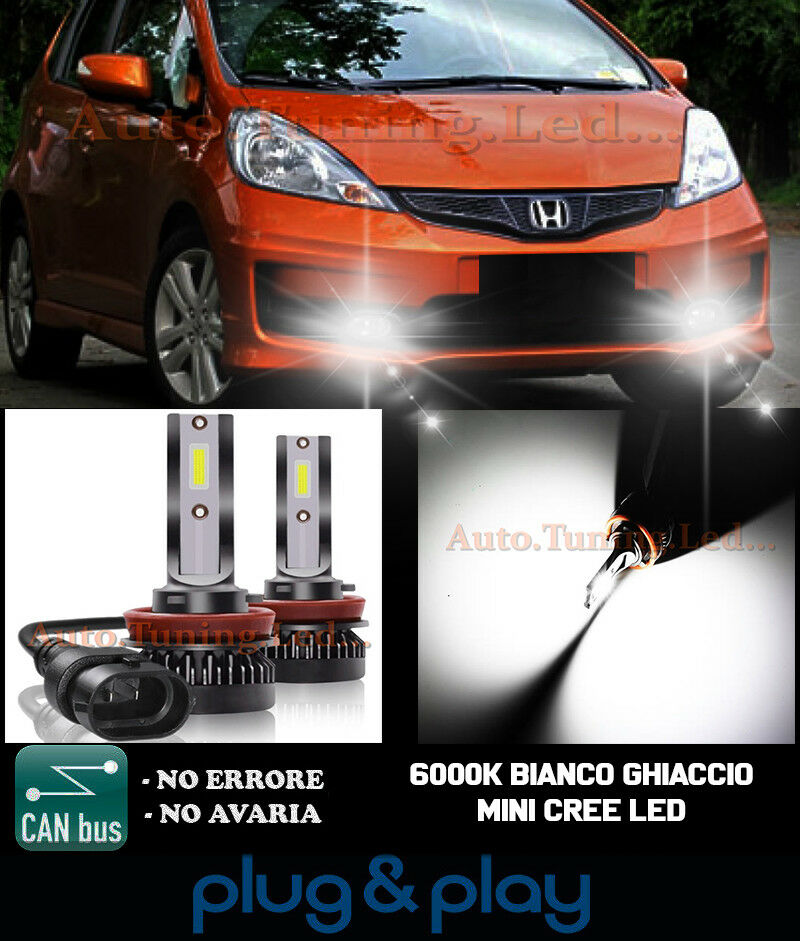 CREE LED FOG LIGHTS HONDA JAZZ 3 CAMBUS ICE WHITE 8000LM