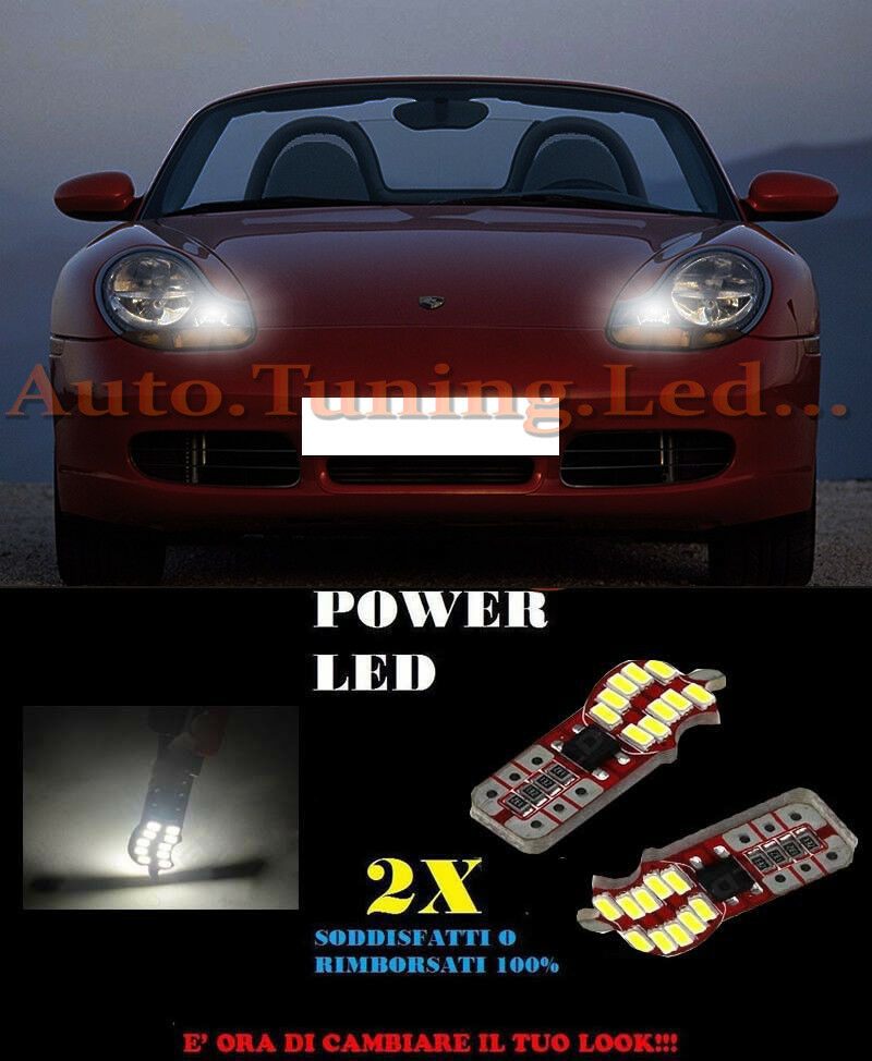LUCI POSIZIONE PORSCHE BOXSTER 986 1996-2004 T10 BIANCO 20 LED SUPER QUALITA