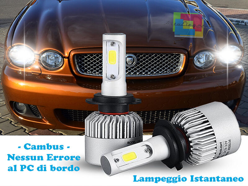 LAMPADE ANABBAGLIANTI LED JAGUAR X TYPE 01-09 ISTANTANEO 6000K CREE