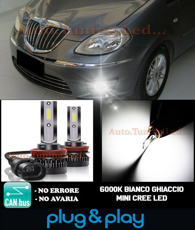LAMPADE FENDINEBBIA A LED CREE LANCIA MUSA CAMBUS BIANCO GHIACCIO 8000LM