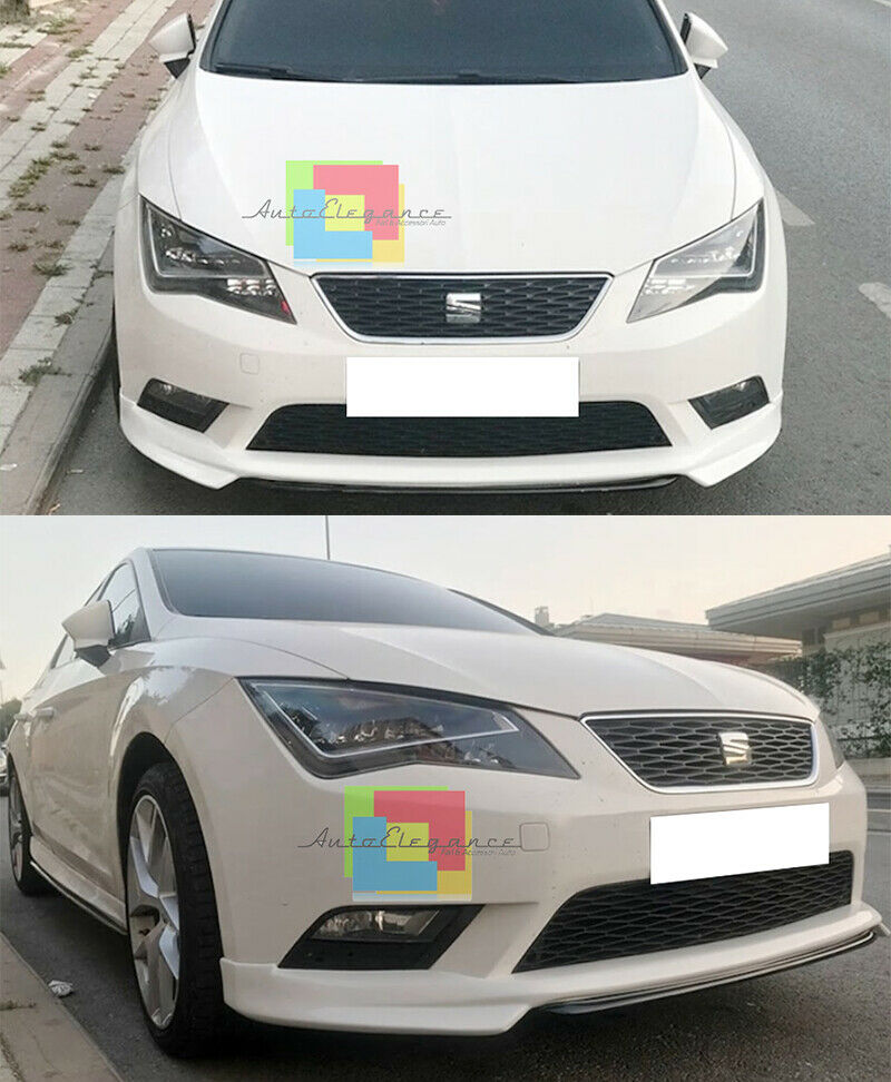 SEAT LEON 5F 2012-2016 FRONT BUMPER SPOILER ABS / PLASTIC LOOK FR