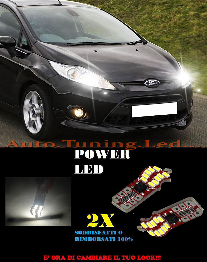 LUCI POSIZIONE FORD FIESTA 2008+ CANBUS T10 BIANCO 20 LED SUPER QUALITA