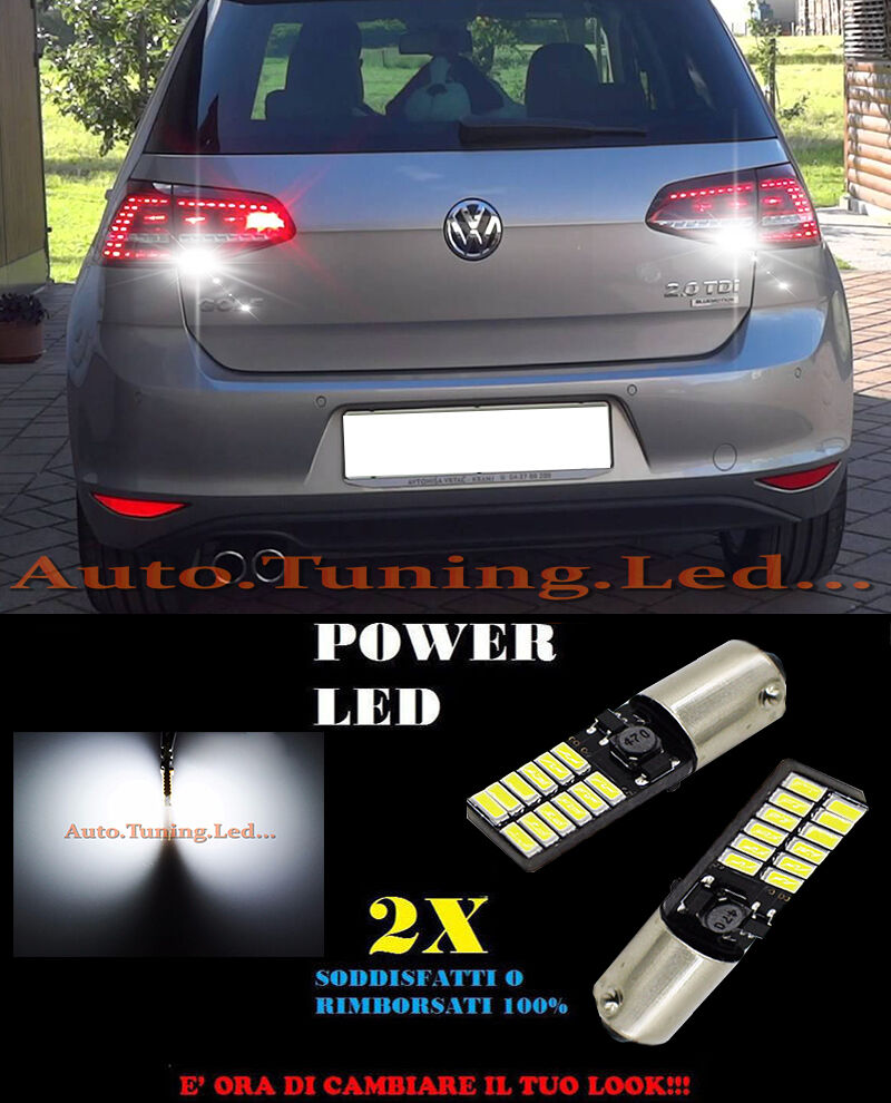 VW GOLF 7 REVERSING LIGHTS 24 LED WHITE H6W BA9S ONLY FOR ORIGINAL LED HEADLIGHTS