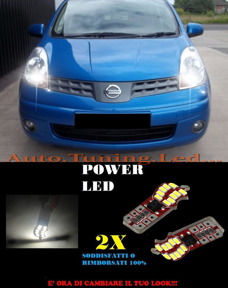 LUCI POSIZIONE NISSAN NOTE 06-12 CANBUS T10 BIANCO 20 LED SUPER QUALITA