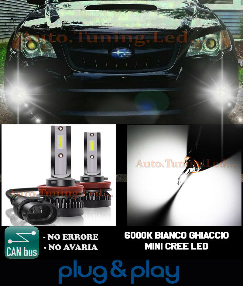 LAMPADE FENDINEBBIA A LED CREE SUBARU OUTBACK III CAMBUS BIANCO GHIACCIO 8000LM