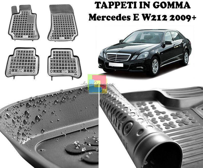 MERCEDES CLASSE E W212 2009+ TAPPETINI AUTO IN GOMMA - TAPPETI TOP QUALITA -1-