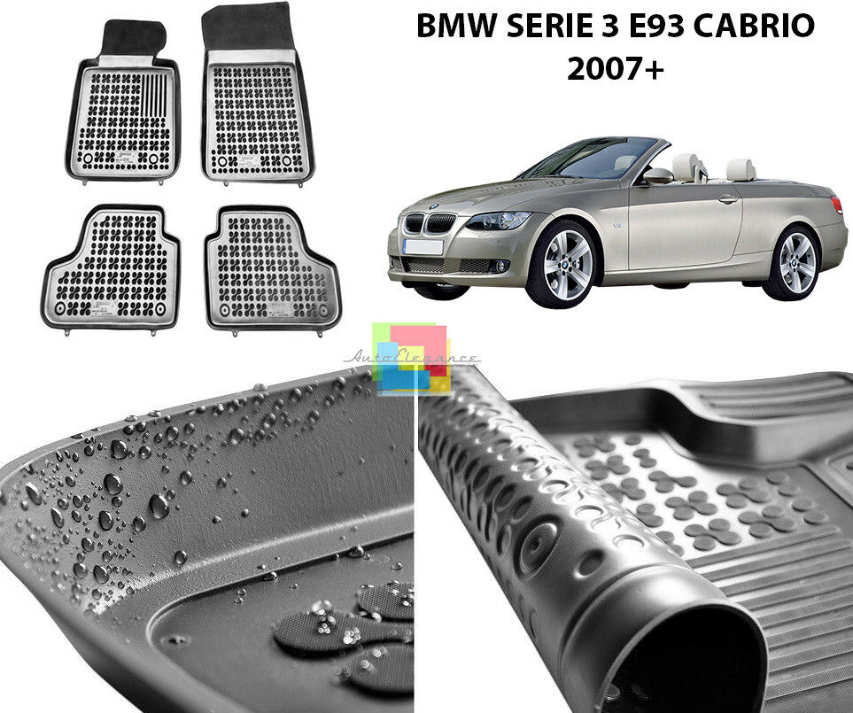 BMW SERIE 3 E93 CABRIO 2007+ TAPPETINI AUTO IN GOMMA - TAPPETI TOP QUALITA -1 AUTOELEGANCERICAMBI