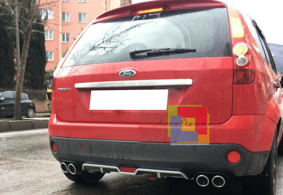 DIFFUSER FOR FORD FIESTA V UNDER REAR BUMPER FOUR TERMINALS ABS -