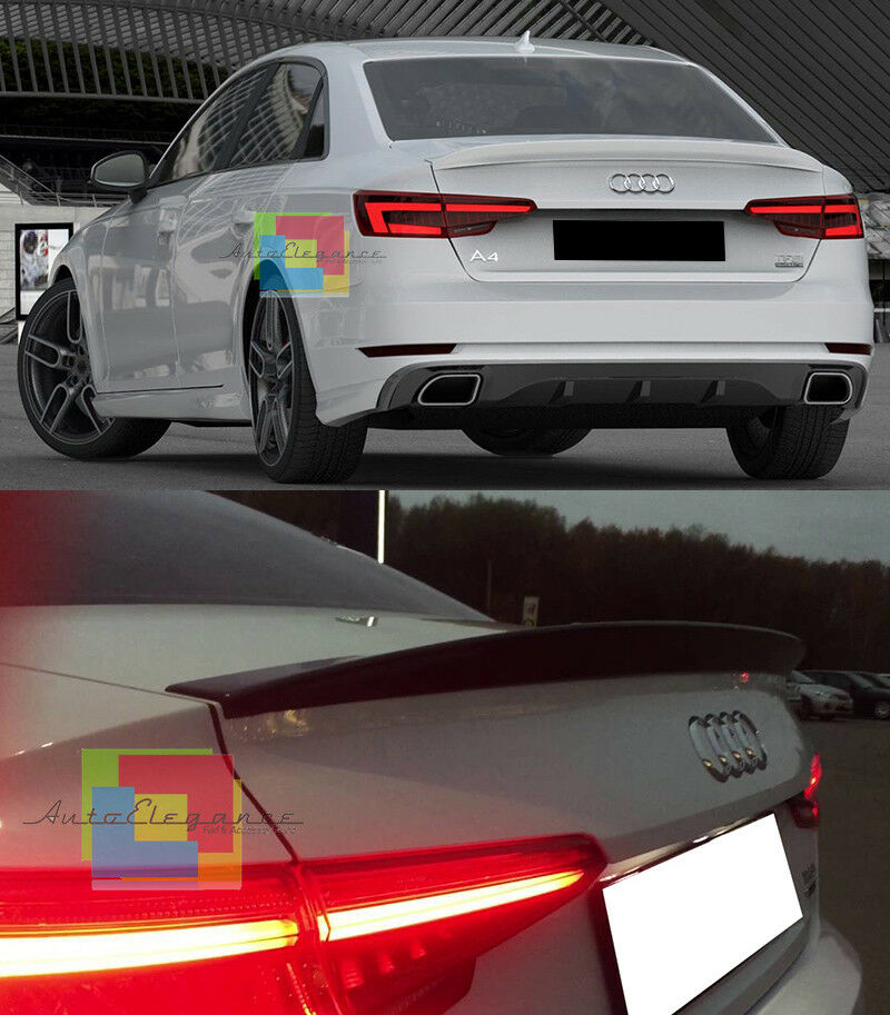 SPOILER POSTERIORE SUL COFANO AUDI A4 B9 2015 IN POI BERLINA LOOK SLINE