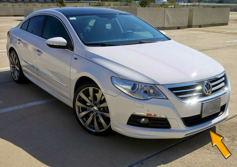 UNDER BUMPER VW PASSAT CC 2008 - 2012 FRONT SPOILER R-LINE LOOK