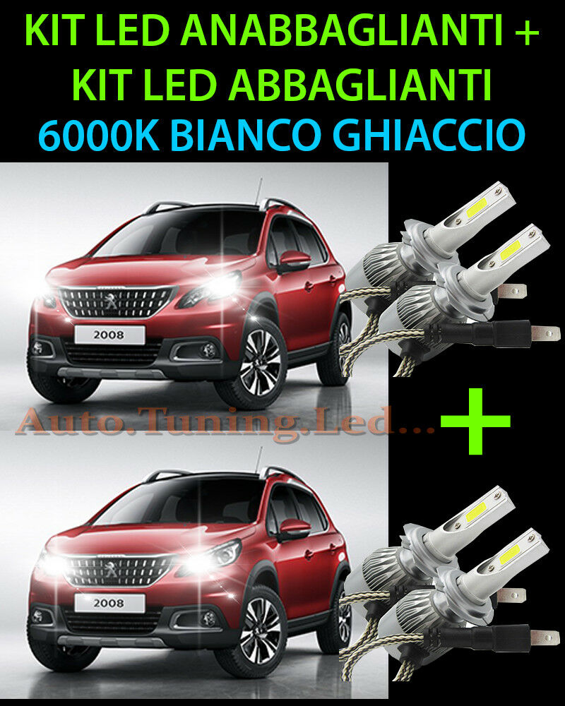 KIT LED LAMPADE ABBAGLIANTI & ANABBAGLIANTI PER PEUGEOT 2008 2013 IN POI -.