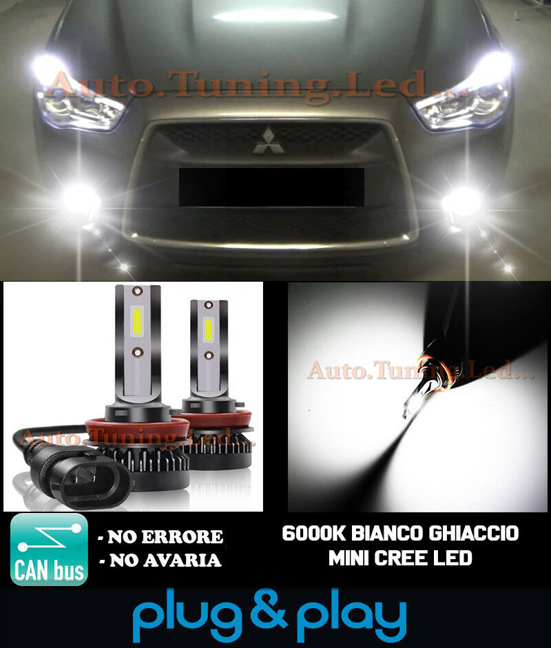 MITSUBISHI ASX CAMBUS CREE LED FOG LIGHTS ICE WHITE 8000LM