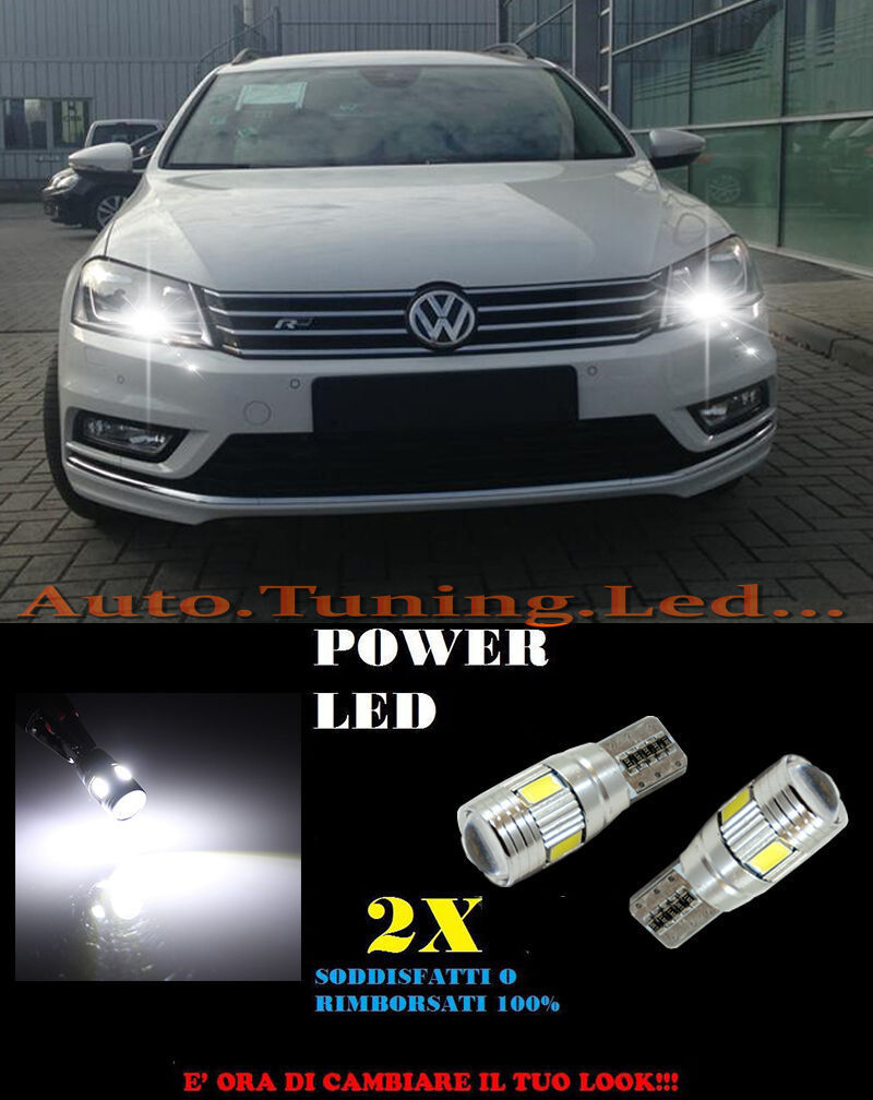 LUCI POSIZIONE VW PASSAT 3C B7 CANBUS T10 BIANCO 6 LED SUPER QUALITA
