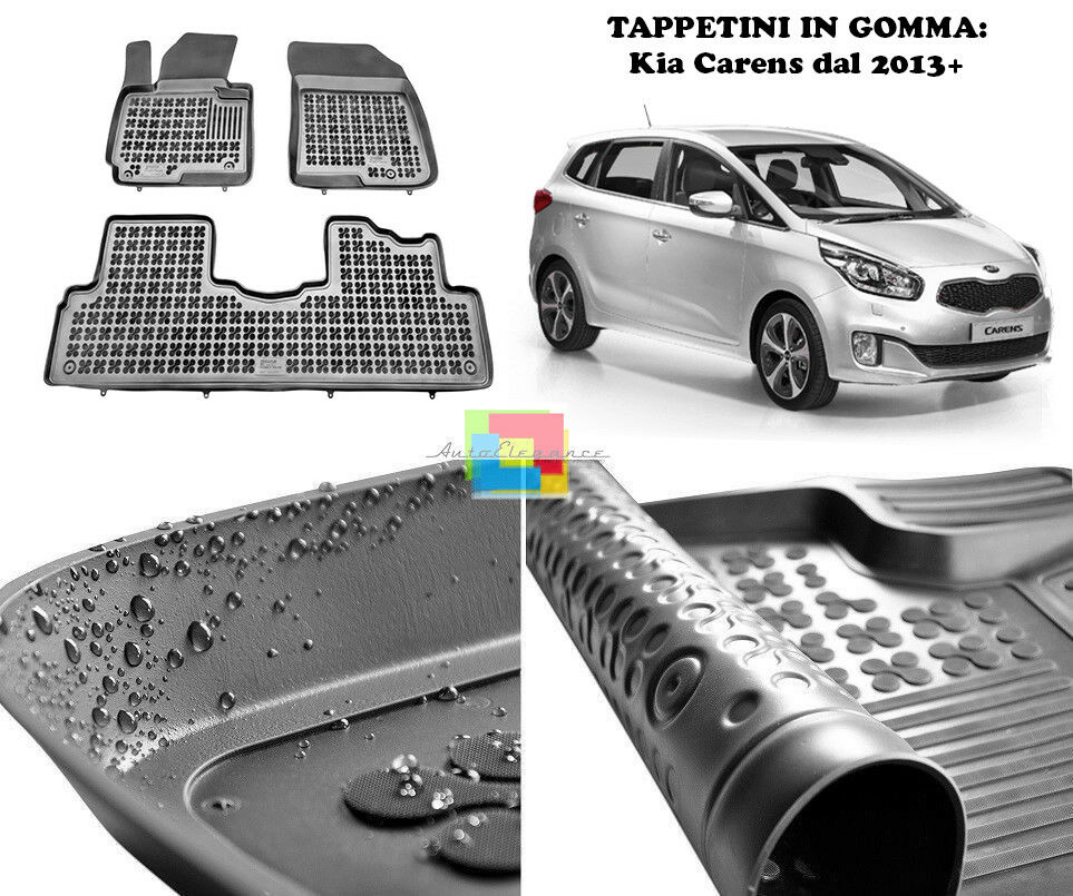 Kia Carens 2013+ RUBBER CAR MATS - TOP QUALITY MATS -1