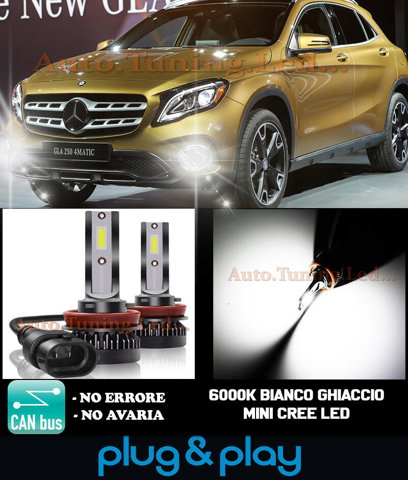 CREE LED FOG LIGHTS MERCEDES GLA CAMBUS ICE WHITE 8000LM