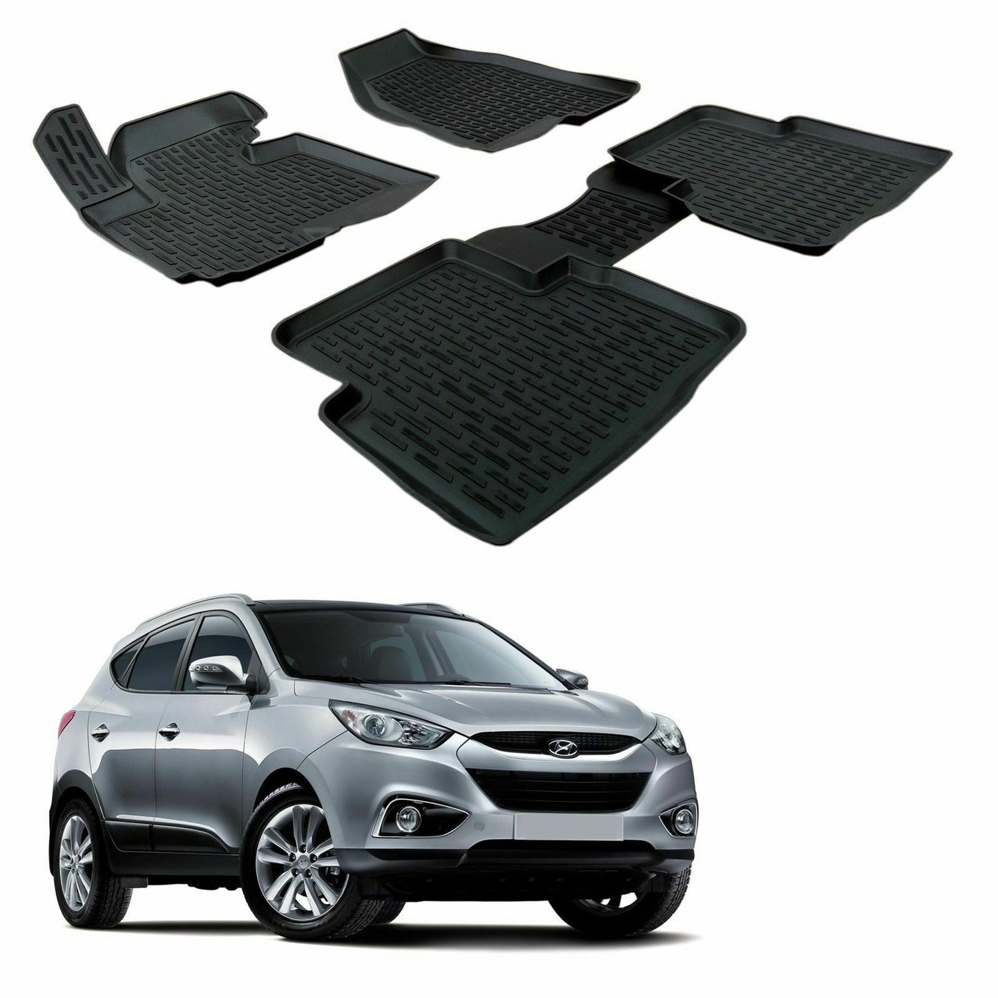 HYUNDAI IX35 2010-2015 TAPPETINI AUTO IN GOMMA - TAPPETI TOP QUALITA -1