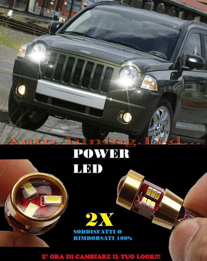 LUCI POSIZIONE JEEP COMPASS CANBUS T10 BIANCO 27 LED SUPER QUALITA