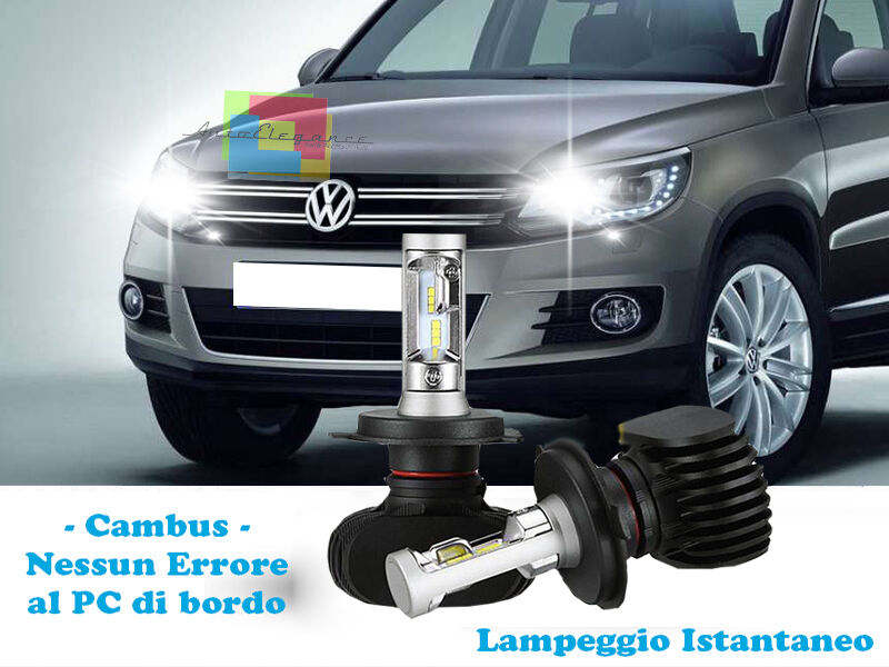 LAMPADE ABBAGLIANTI LAMPEGGIO ISTANTANEO A LED VW TIGUAN 2011+ CREE