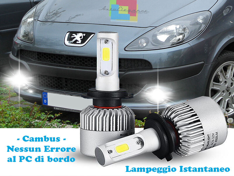 LAMPADE FENDINEBBIA A LED PEUGEOT 1007 05-09 CAMBUS BIANCO GHIACCIO CREE