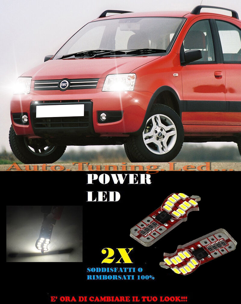 LUCI POSIZIONE FIAT PANDA 03-12 CANBUS T10 BIANCO 20 LED SUPER QUALITA