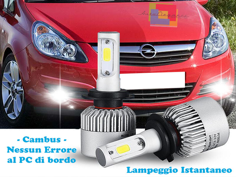 LAMPADE FENDINEBBIA A LED OPEL CORSA D 07-13 CAMBUS BIANCO GHIACCIO CREE