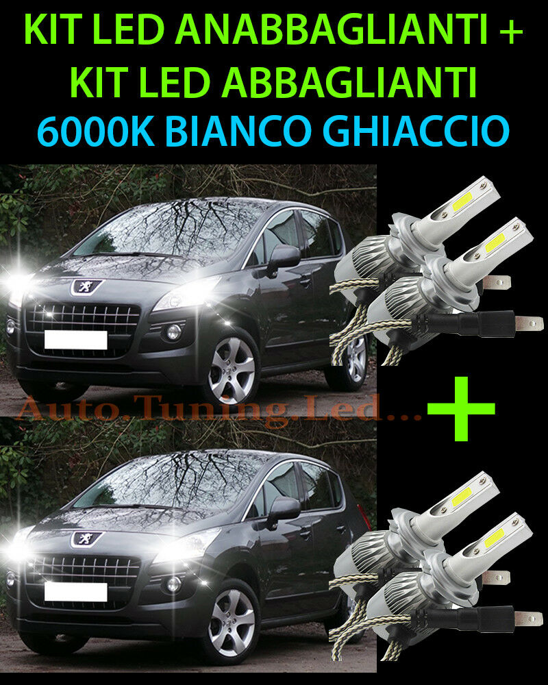 LED KIT HIGH BEAM & LOW BEAM LAMPS FOR PEUGEOT 3008 2009-2015 -.