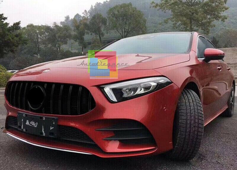 0001 GRIGLIA ANTERIORE MERCEDES CLASSE A W177 LOOK AMG BLACK LINE NERO LUCIDO AUTOELEGANCERICAMBI