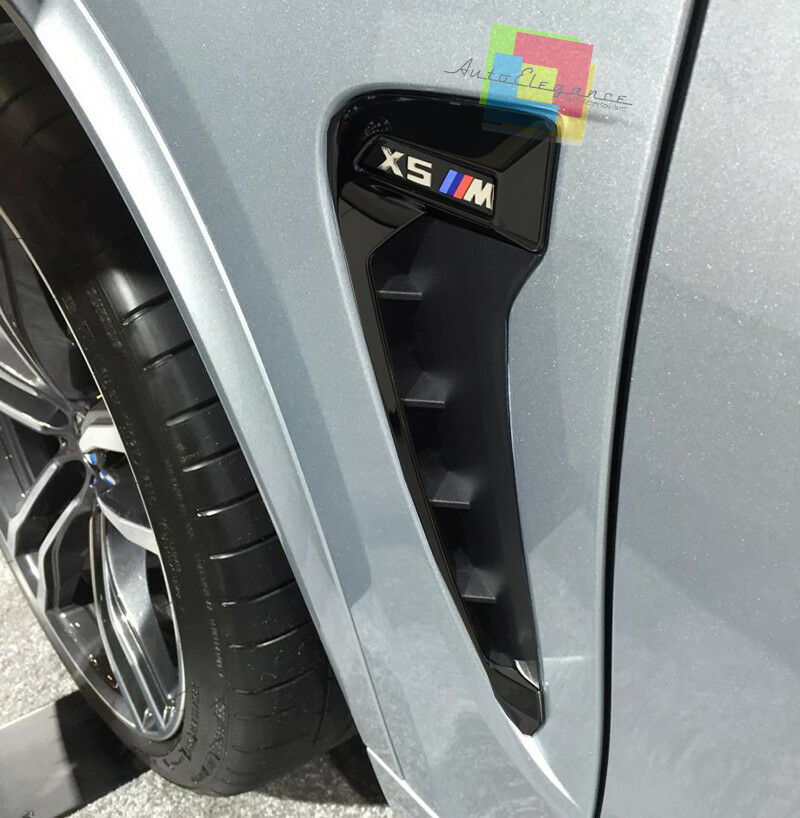DECORATIVE SIDE AIR INTAKES M BLACK FOR BMW X5 F15 2013 ONWARDS -.