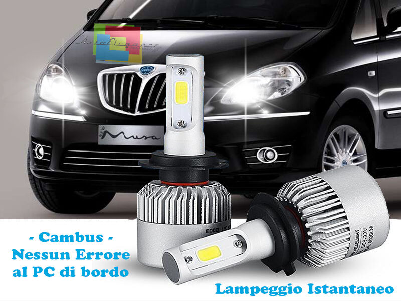 LED HIGH BEAM LAMPS LANCIA MUSA 04-12 INSTANT FLASH 6000K CREE