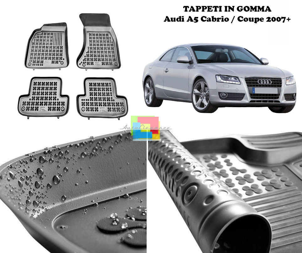 Audi A5 Cabrio / Coupe 2007+ TAPPETINI AUTO IN GOMMA - TAPPETI TOP QUALITA -1- AUTOELEGANCERICAMBI