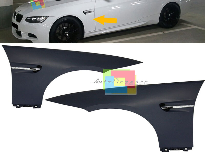 BMW SERIE 3 E92 E93 PARAFANGHI ANTERIORI LOOK M3 PRESA D'ARIA E FRECCIA LED AUTOELEGANCERICAMBI