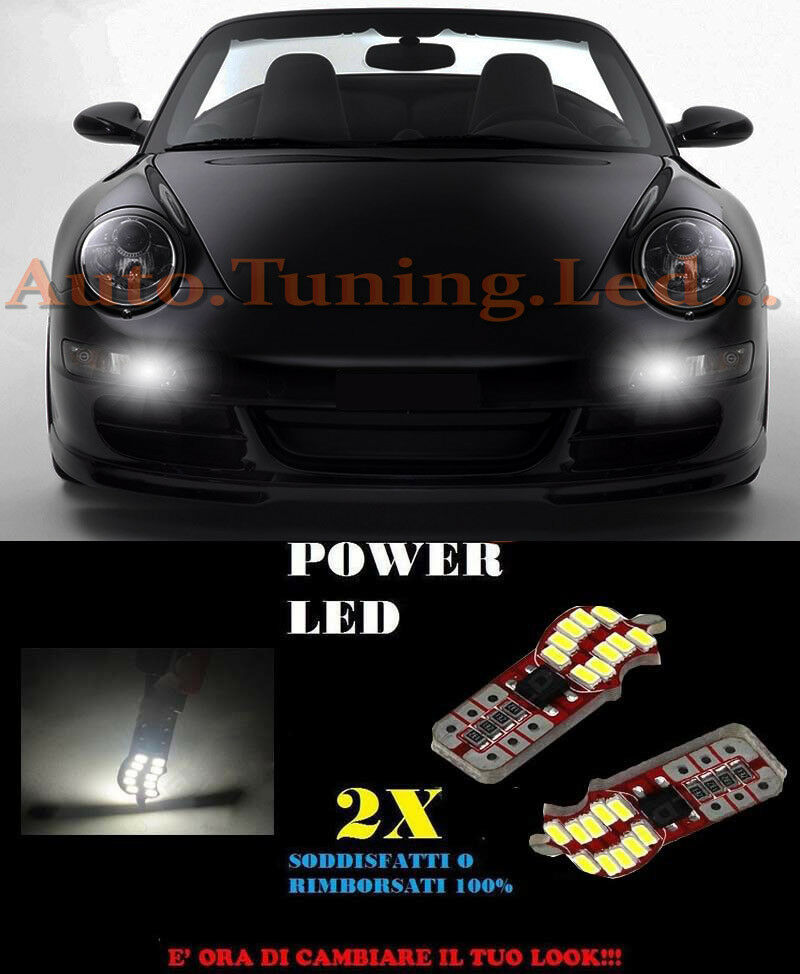 LUCI POSIZIONE PORSCHE 911 997 2004-2008 T10 BIANCO 20 LED SUPER QUALITA
