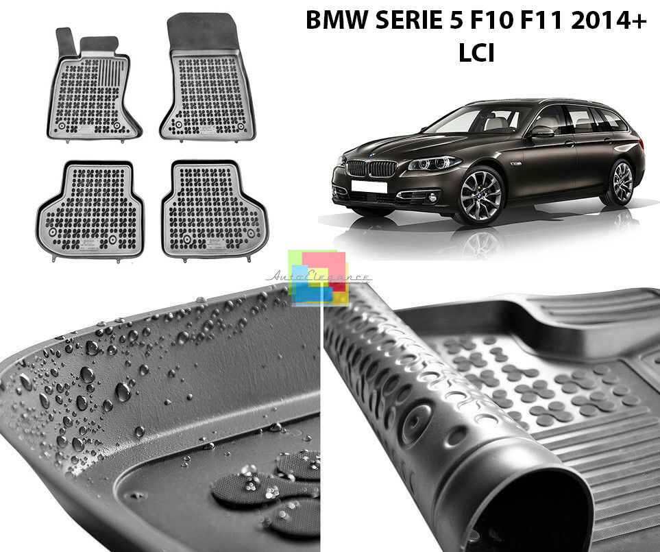 BMW SERIE 5 F10 F11 2014+ LIFT TAPPETINI AUTO IN GOMMA - TAPPETI TOP QUALITA -1 AUTOELEGANCERICAMBI