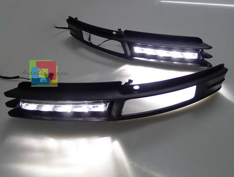 AUDI A6 4F C6 2008-2011 RESTYLING GRIGLIE FENDINEBBIA LUCI DIURNE LED DAYTIME AUTOELEGANCERICAMBI