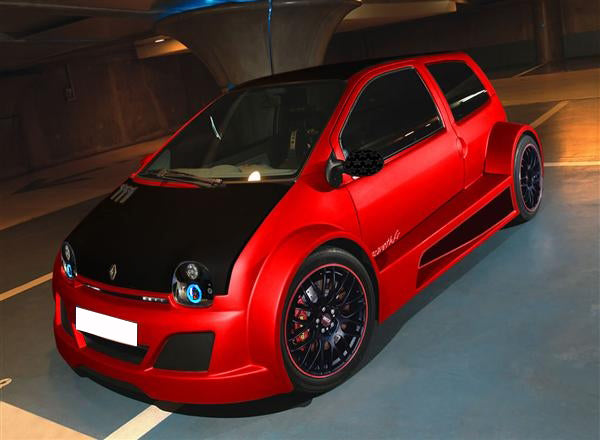 RENAULT TWINGO 1993-2007 FARI ANTERIORI NERI ANGEL EYES LENTICOLARI H1 / H1