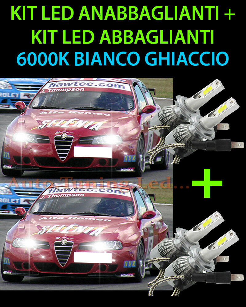 KIT LED LAMPADE ABBAGLIANTI & ANABBAGLIANTI PER ALFA ROMEO 156 -.