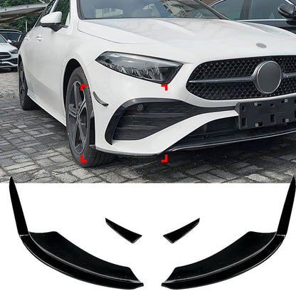 6289⭐AERO FLAPS SPLITTER NERO adatto per Mercedes W177 Classe A restyling⭐
