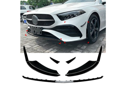 AERO FLAPS NERO Anteriore adatto per Mercedes W177 Classe A restyling