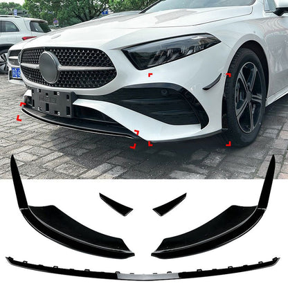6286⭐AERO FLAPS NERO Anteriore adatto per Mercedes W177 Classe A restyling⭐