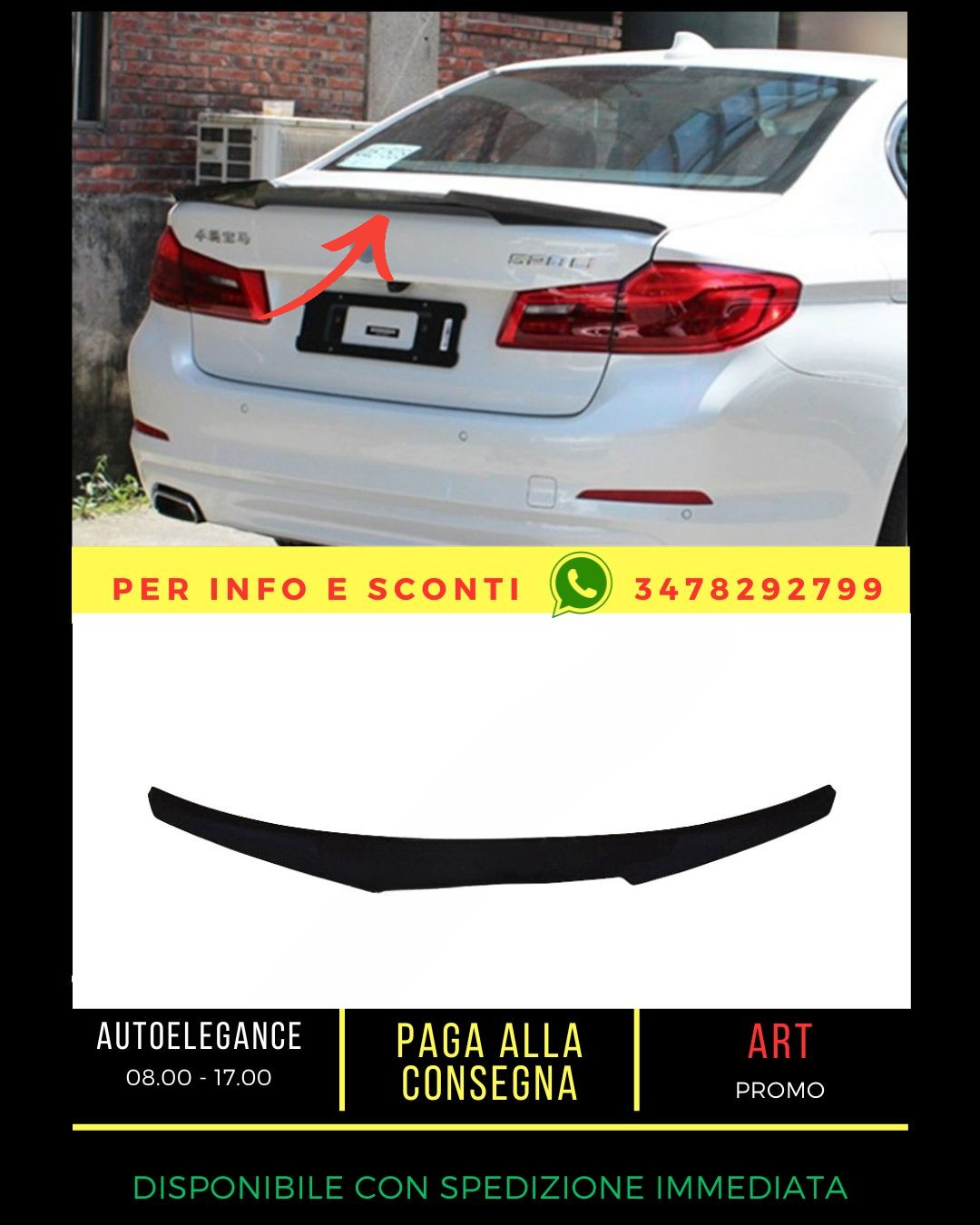 ✨SPOILER ADATTO PER BMW 5 G30 2017+ Sedan✨