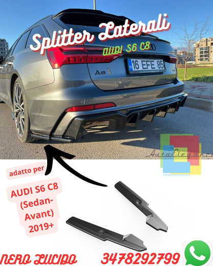 Splitter Laterali Posteriori ADATTI PER 💫💫AUDI S6 C8 (Sedan-Avant) 2019+💫💫