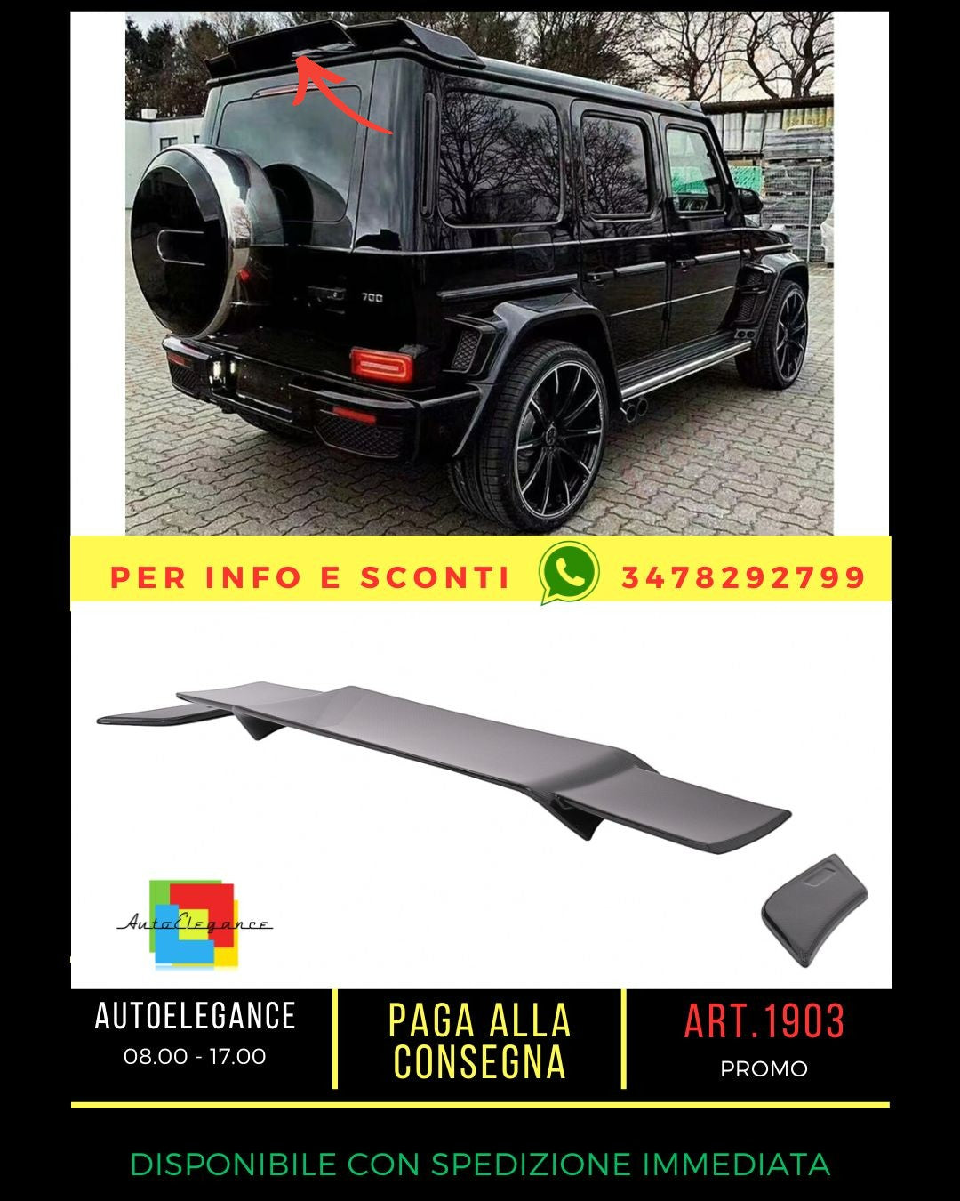✨Roof Spoiler Suitable for Mercedes G-Class Facelift W463 W464 2018-2022✨