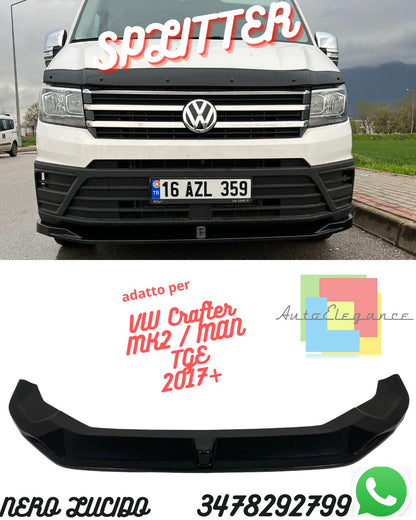 Splitter Anteriore VOLKSWAGEN Crafter MK2 2017+ / MAN TGE MK1 Prefacelift 2017+