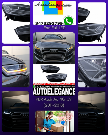 Full LED headlights suitable for Audi A6 4G C7 (2011-2018) Facelift Matrix Design 