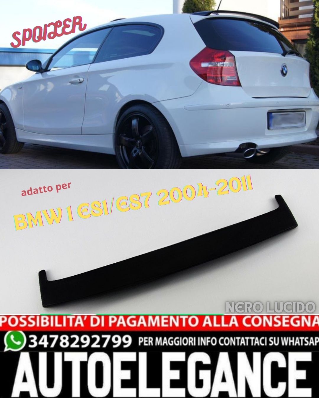 ✨ SPOILER SUITABLE FOR BMW 1 E81/E87 2004-2011✨