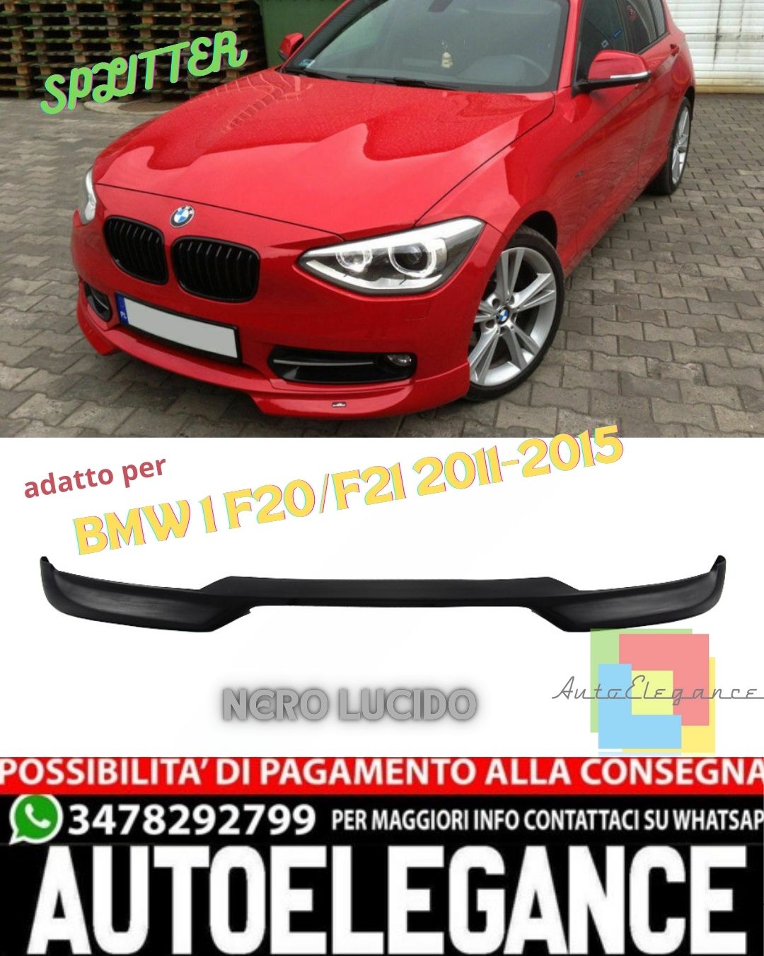 ✨ SPLITTER SUITABLE FOR BMW 1 F20/F21 2011-2015✨