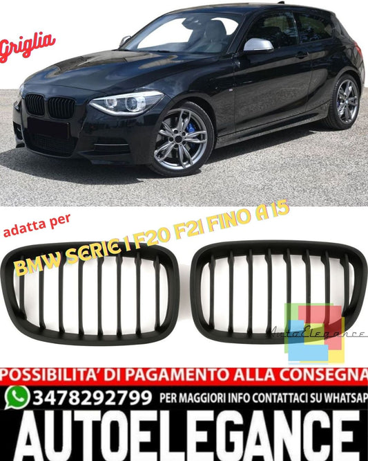 💎MAT BLACK RADIATOR GRILLE SUITABLE FOR BMW 1 SERIES F20 F21 UP TO 15💎