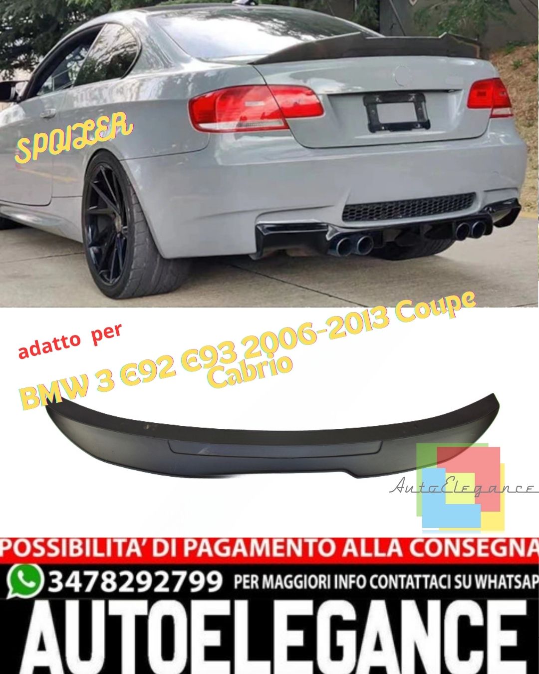 ✨SPOILER SUITABLE FOR BMW 3 E92 E93 2006-2013 Coupe Cabrio ✨